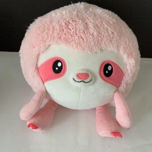 Squishable Pink Sloth Cuddly Cute Kawaii Fuzzy Plush Doll Stuffed 11" by 9"